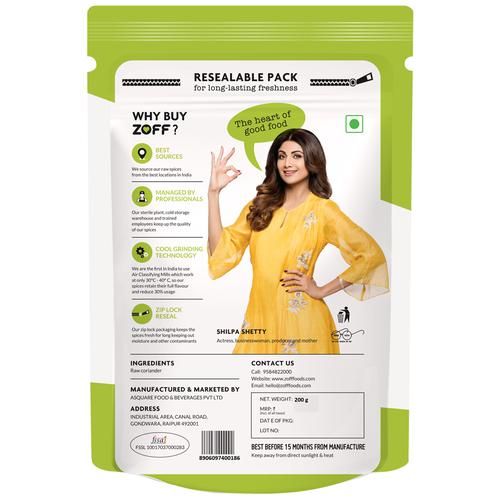 Zoff Coriander Powder - Low Ground, 200 g-2.webp